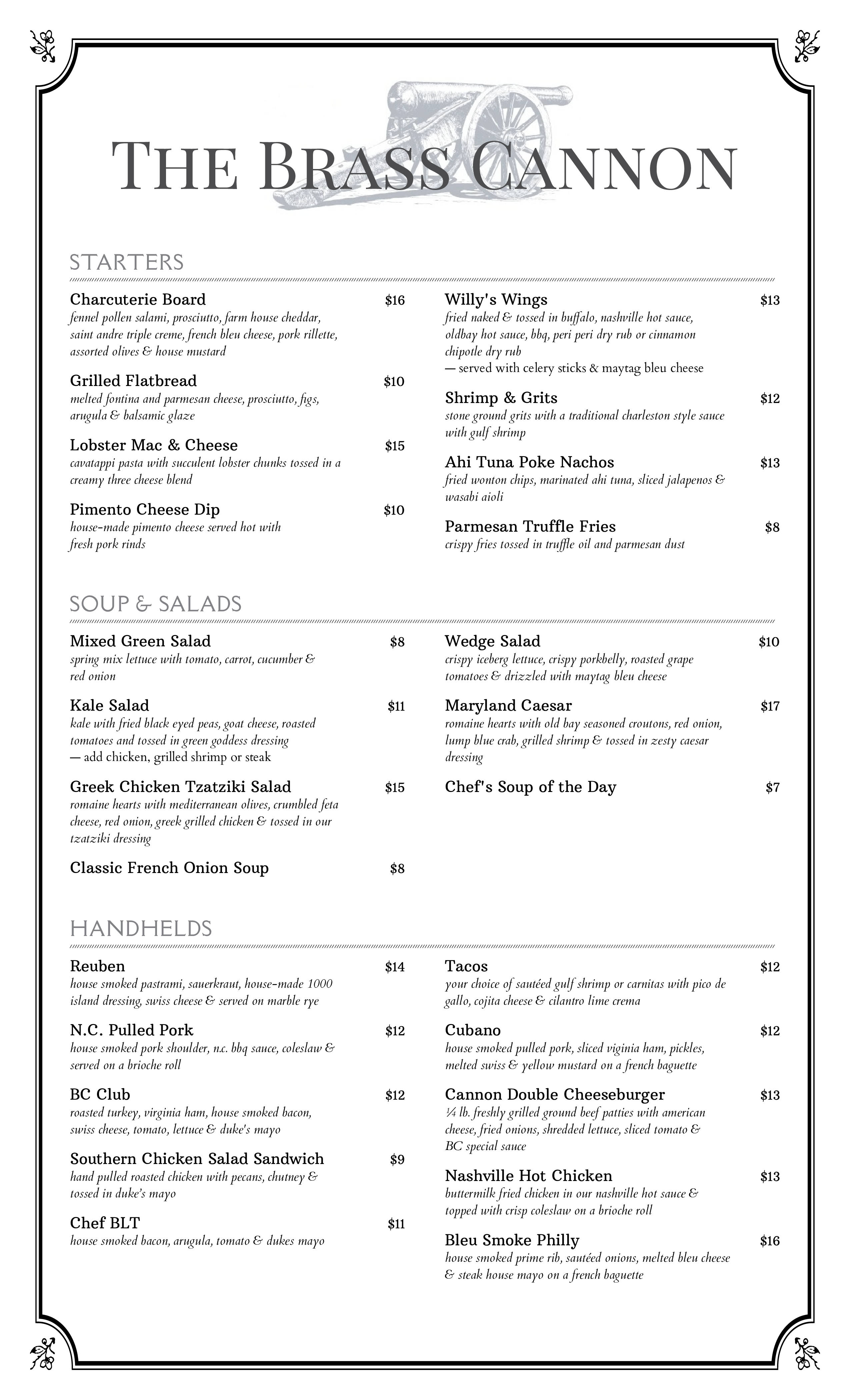 Brass Cannon Restaurant Stonewall Golf Club